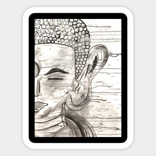 Buddha in the wind Sticker